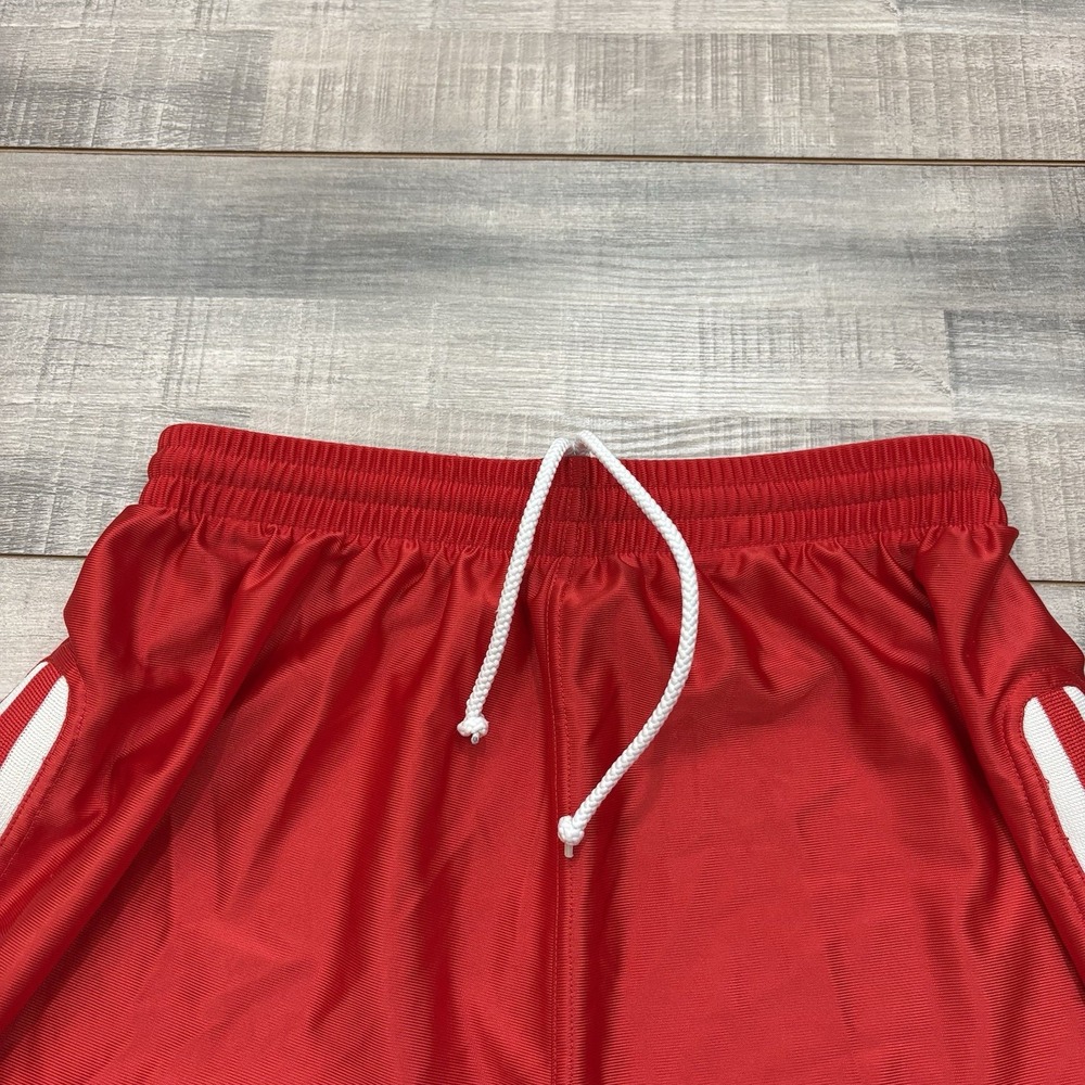 Vintage Diadora Soccer Shorts Mens Large Red Satin Shiny 90's Y2K Nylon Athletic - Picture 2 of 15